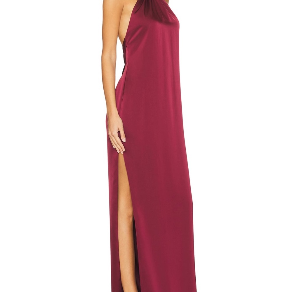 Katie May Strapless Wine Gown